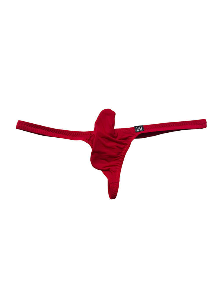 Men's Sexy Upward-Curving Design Ice Silk Thong