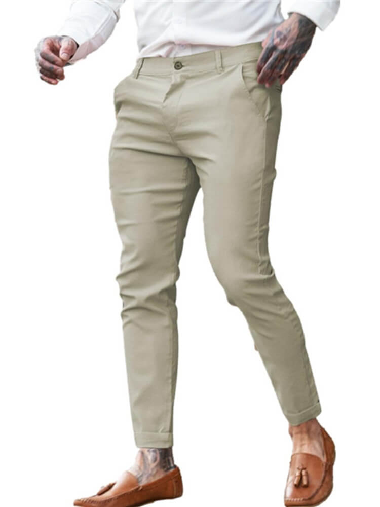 Men's Solid Color Slim Fit Street Fashion Pants