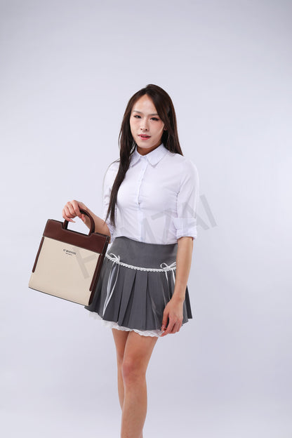 Waist-Slimming Lace Pleats Skirt