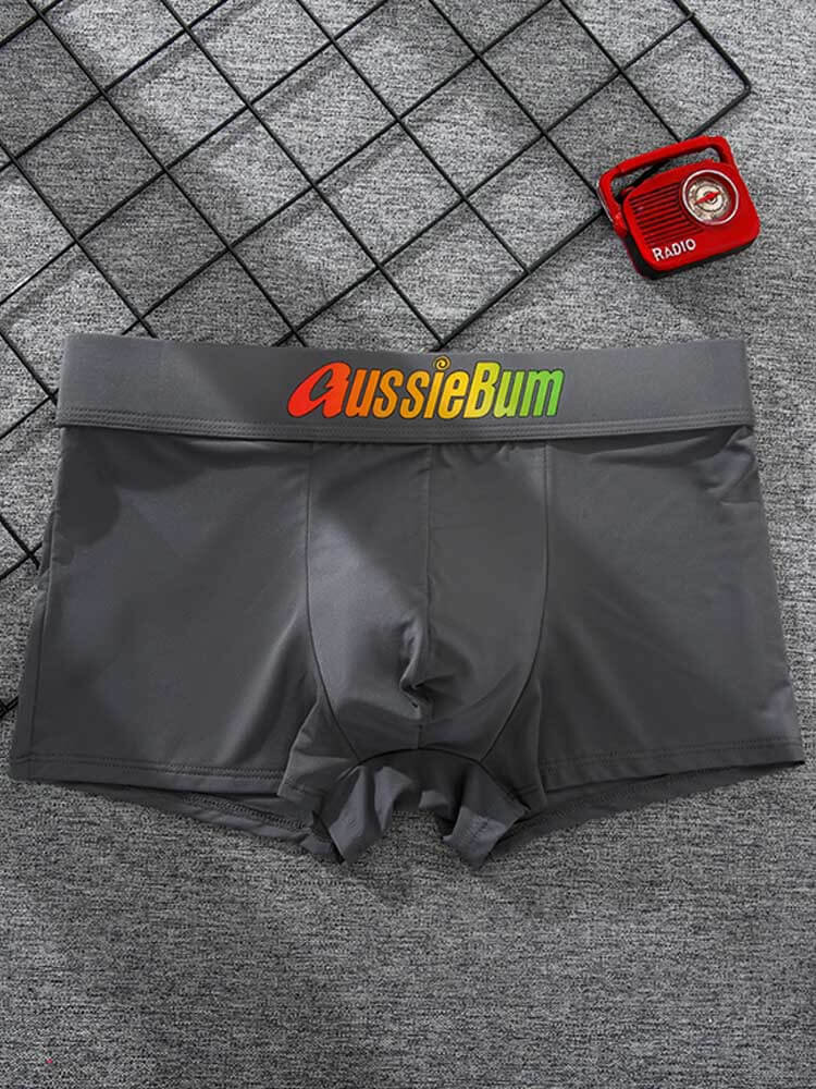 Men's Low Waist Elastic Breathable Boxer Briefs