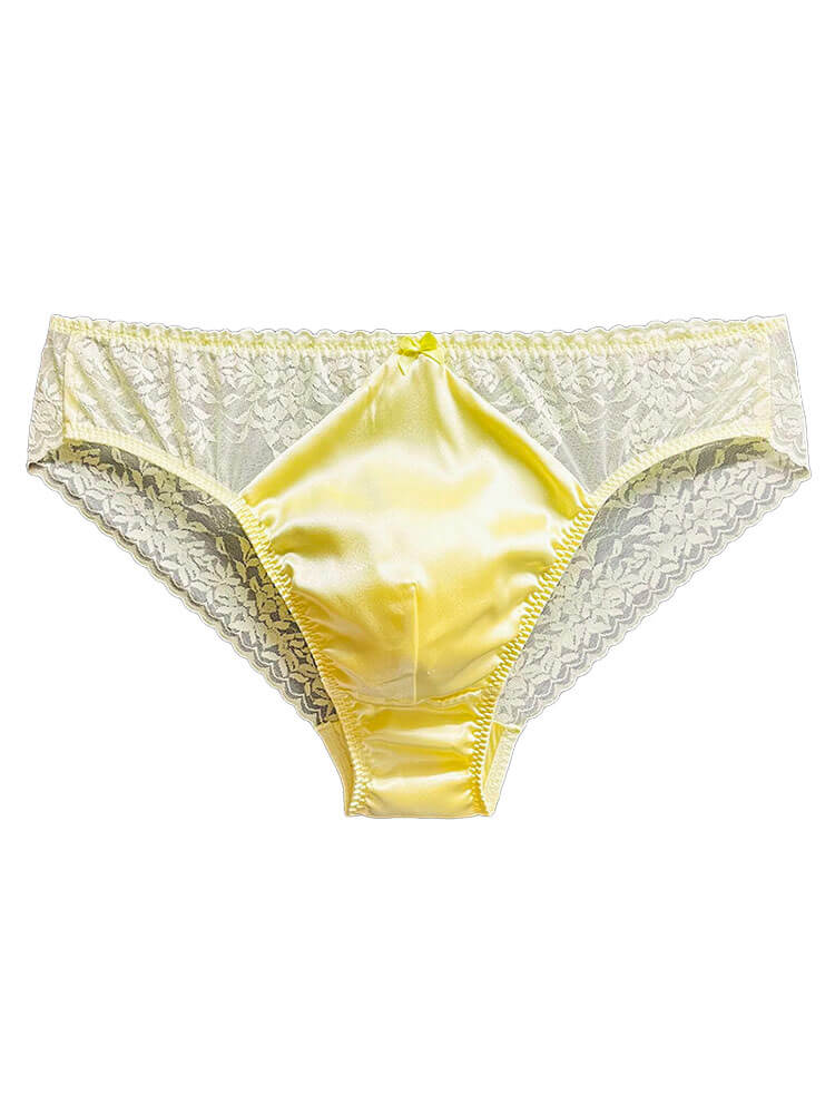 Men's Sexy See-Through Soft Mulberry Silk Briefs