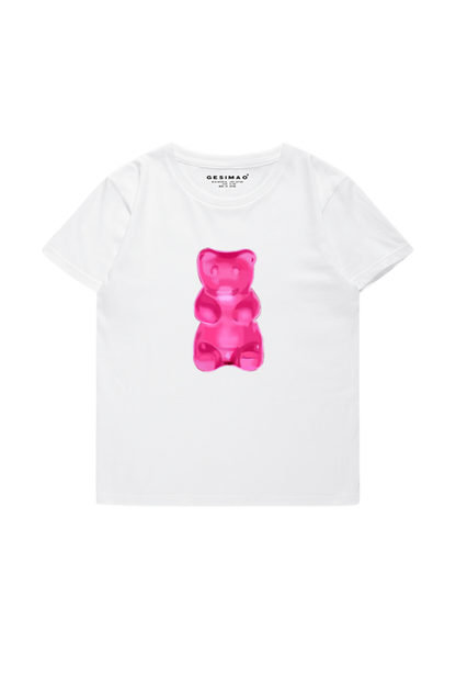 Silent Trace Print Top White