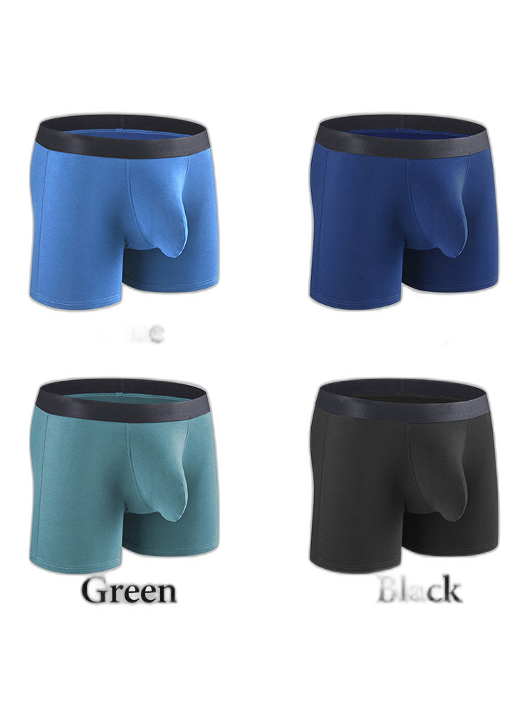Men's Separate Big Pouch Long Boxer Briefs