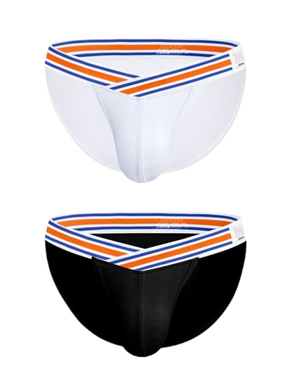 2-pack Striped V-waist High-cut Briefs