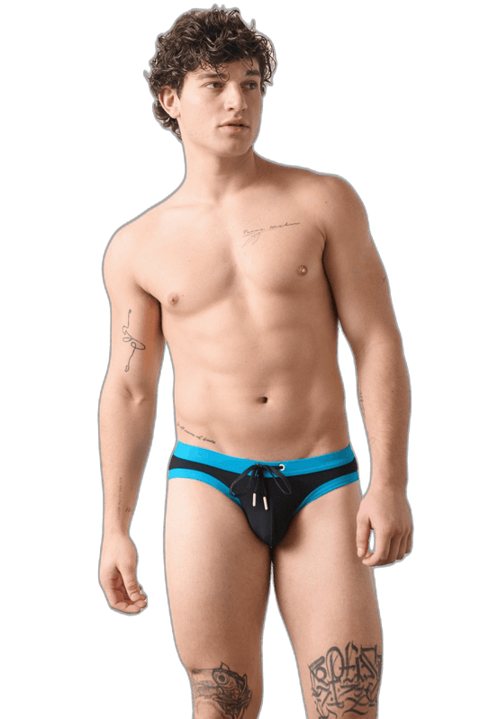SURGE Contrast Swim Briefs - Black
