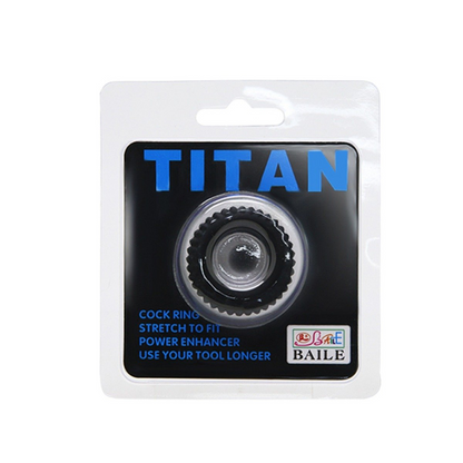 Pretty Love Titan Silicone Cock Ring 1 Black