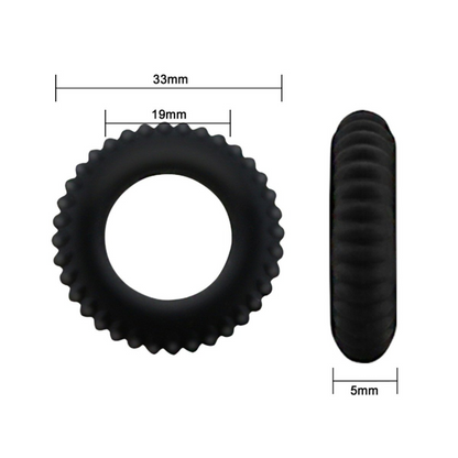 Pretty Love Titan Silicone Cock Ring 1 Black