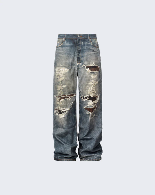 KIIKIO Y2K Star Graphic Flared Jeans