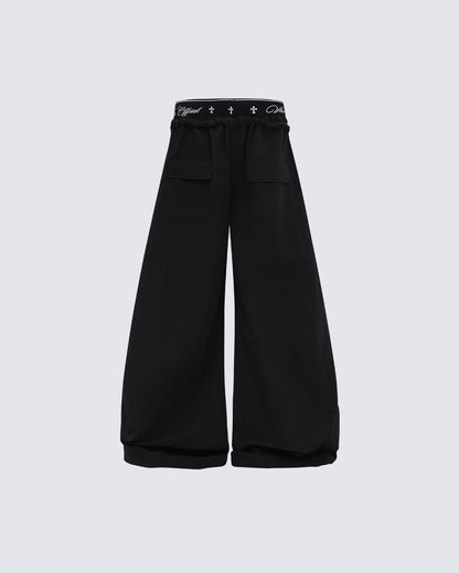 KIIKIO Retro Cross-Waistband Parachute Pants