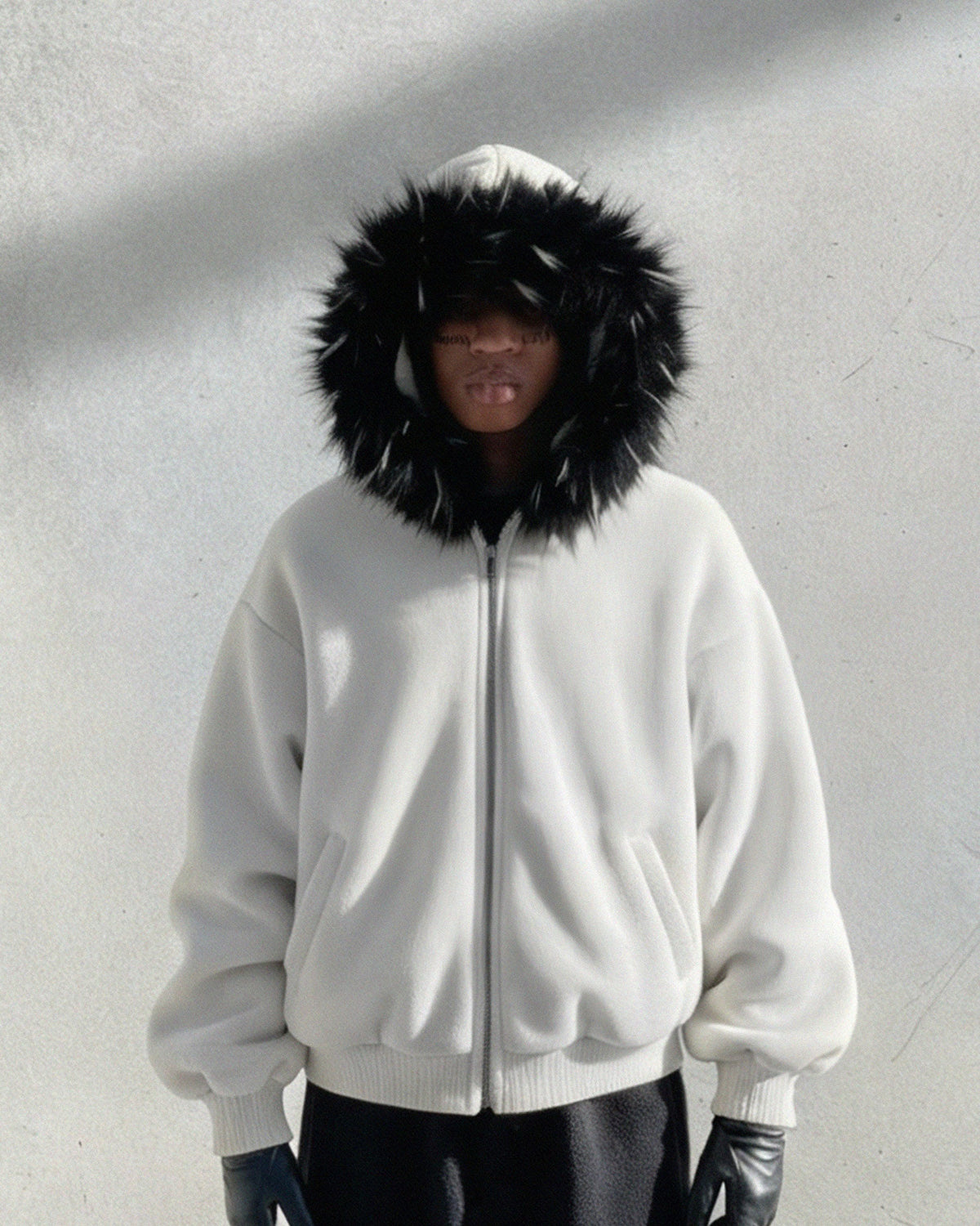 KIIKIO Fur Collar Cozy Hoodie
