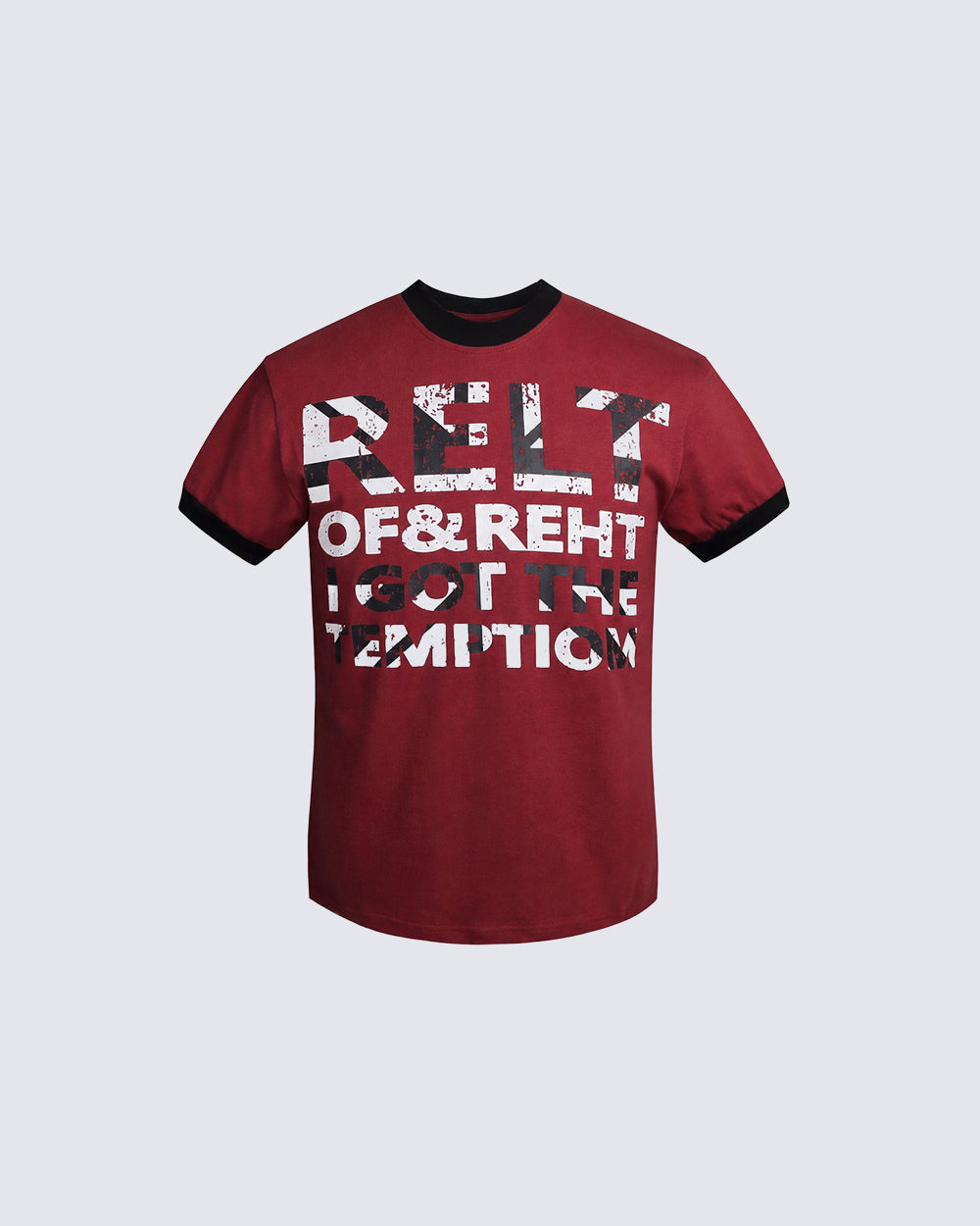 American Vintage Contrast Ringer Graphic T-Shirt New