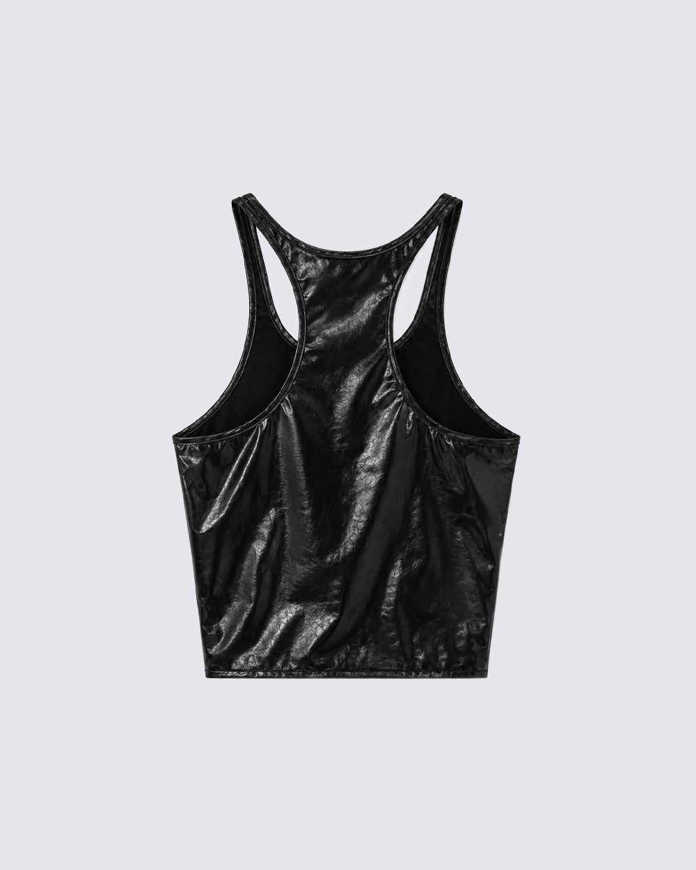 Matte Coated Racerback Cropped New Tank Top