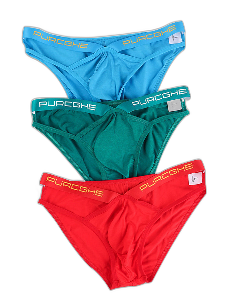 3 Pack Men's Low-Rise Sexy Hollow-Out Bikinis