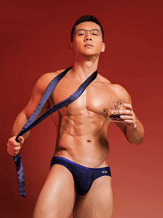 Men's Sexy Stretch Spacious Pouch Ice Silk Briefs