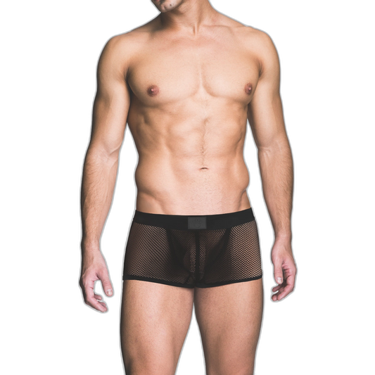 Prowler RED Fishnet Ass-less Trunk Black