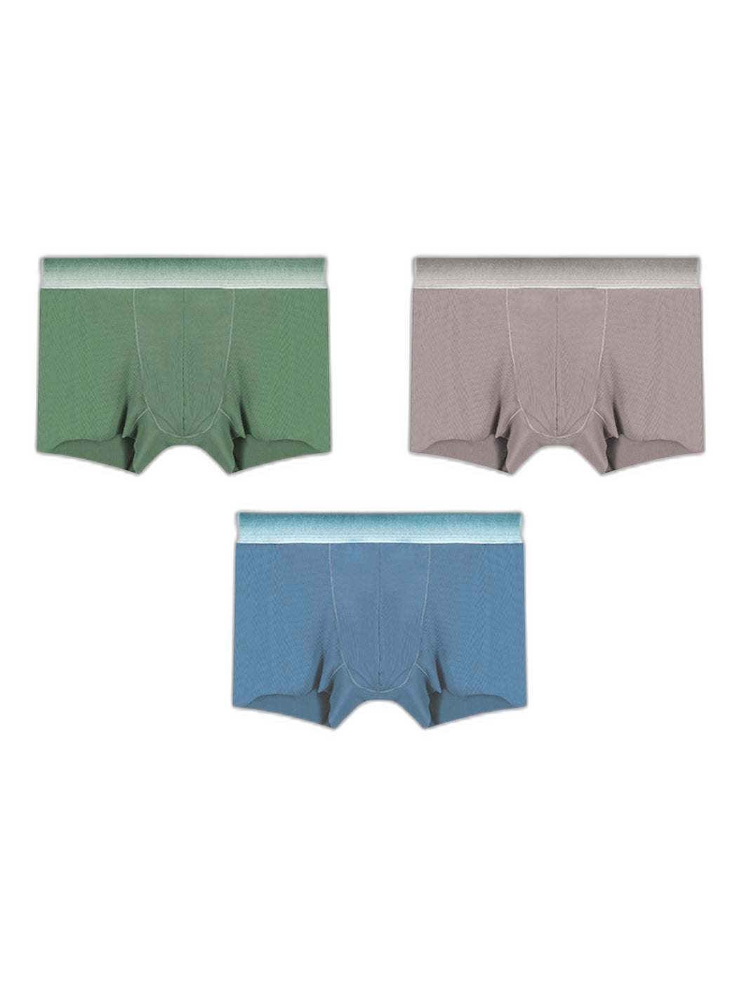 3 Pack Men's Breathable Threaded Fabric Ball Pouch Trunks