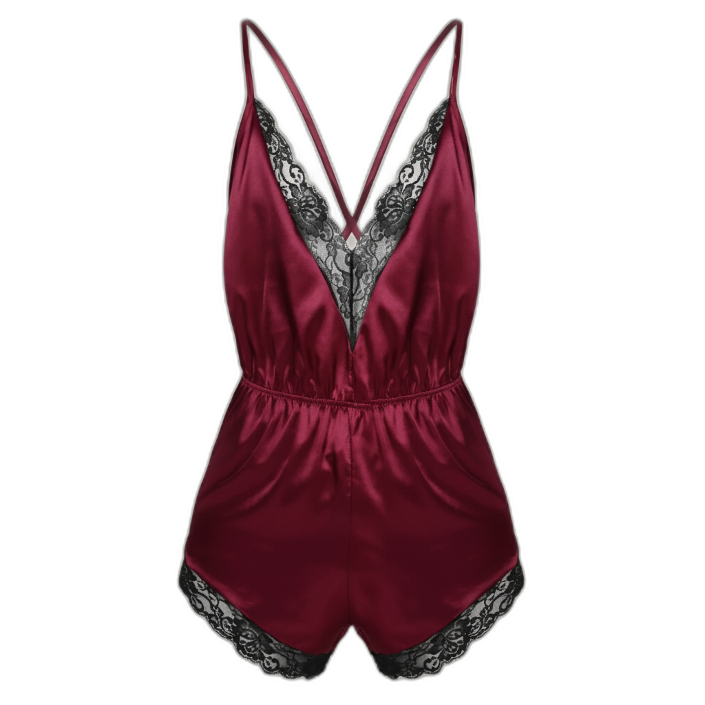Satin Lace Sissy Bodysuit