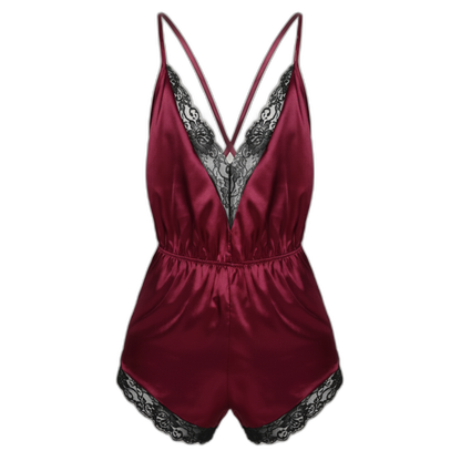 Satin Lace Sissy Bodysuit