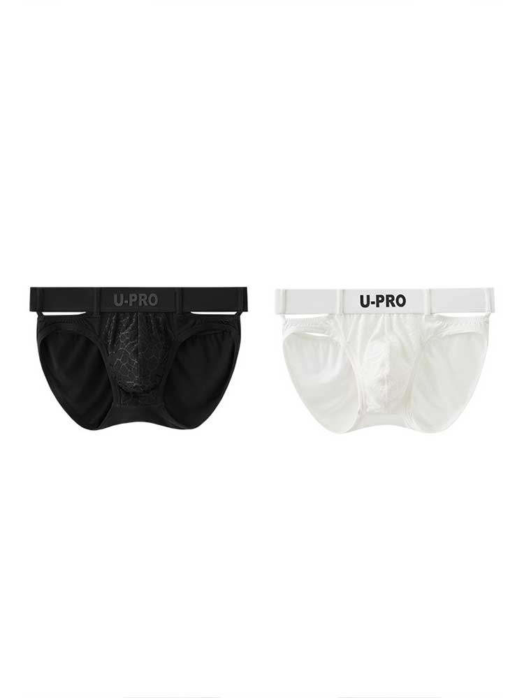 Men's Sexy Solid Color Hollow Out Briefs