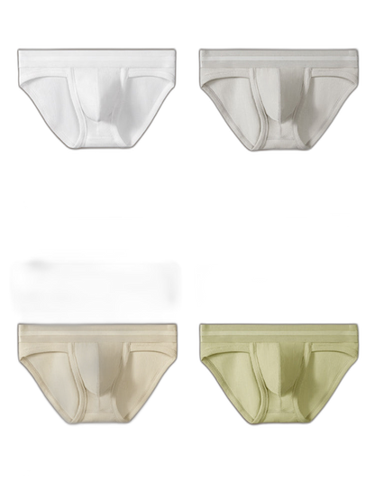 2 Pack Men's Waffle-Knit Cotton Separable Scrotum Support Briefs