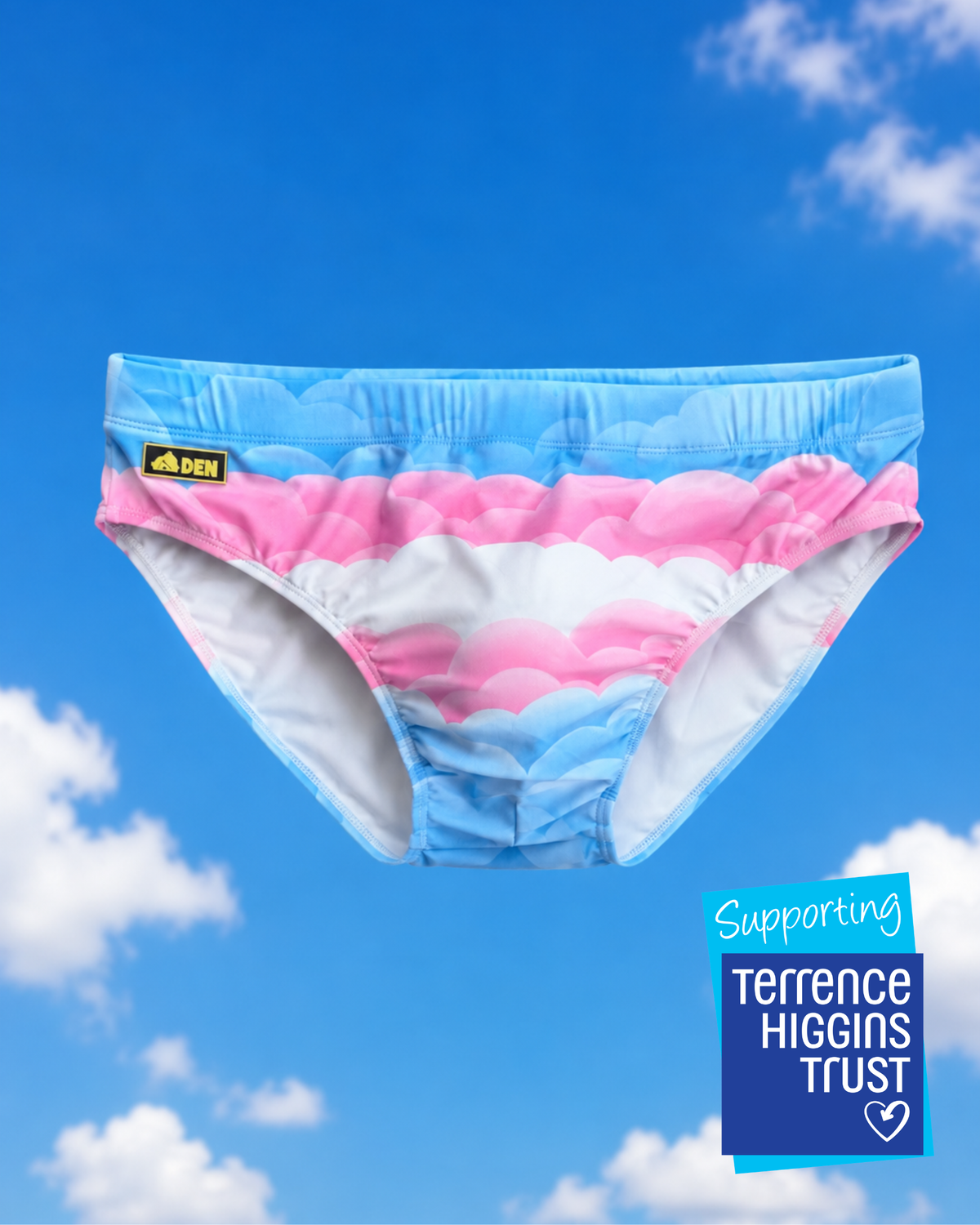 Trans Flag Swim Briefs in support of Terrence Higgins Trust - Regular Fit