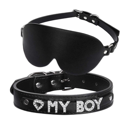 Kinky Eye Mask Blindfold + Collar Choker
