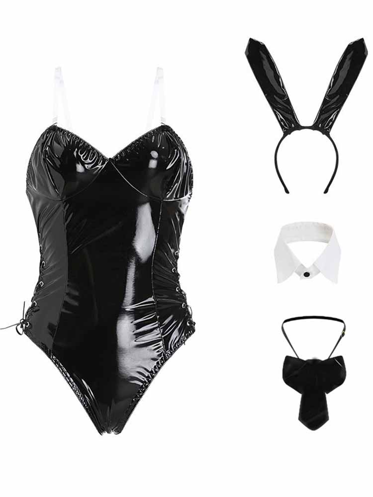 Bright Leather Bunny Uniform Set