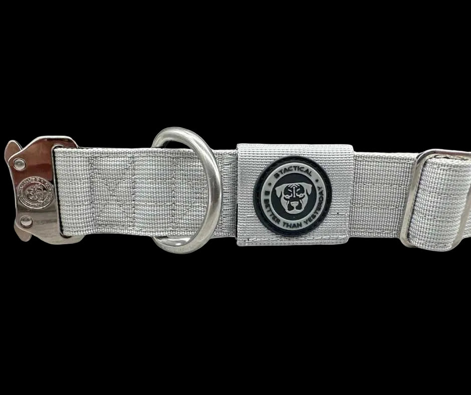4cm Tactical Tracker Collar Grey