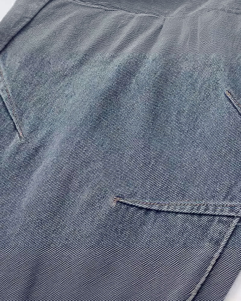 KIIKIO Vintage Style Loose Patchwork Jeans