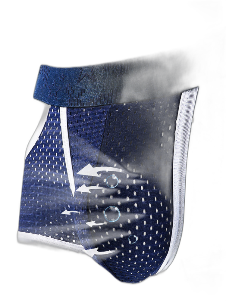 3 Pack Men's Breathable Mesh Lightweight & Airy Supportive Fit Trunks