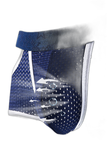 3 Pack Men's Breathable Mesh Lightweight & Airy Supportive Fit Trunks