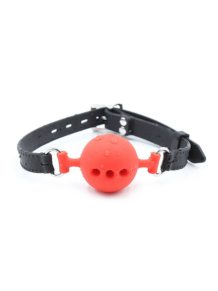Silicone Three-Hole Port Ball Gag