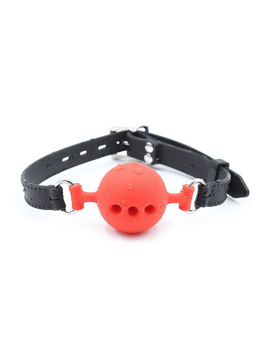 Silicone Three-Hole Port Ball Gag