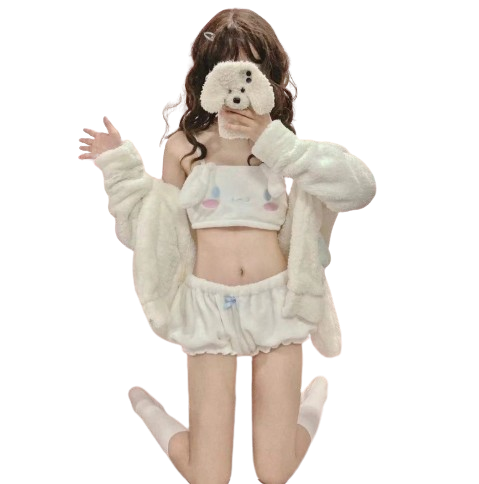 Kawaii Fur Sleepwear Set
