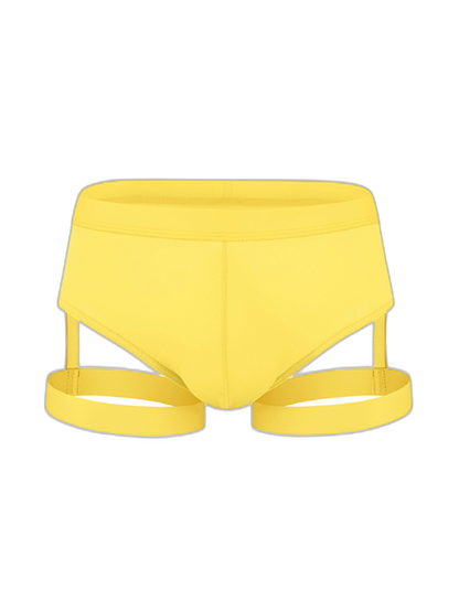 Men’s Sexy Solid Color Suspender Briefs