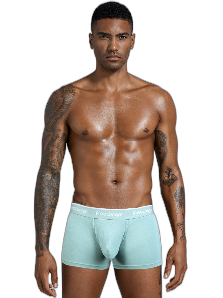 FreeLonger Men's Comfy Separate Big Pouch Trunks