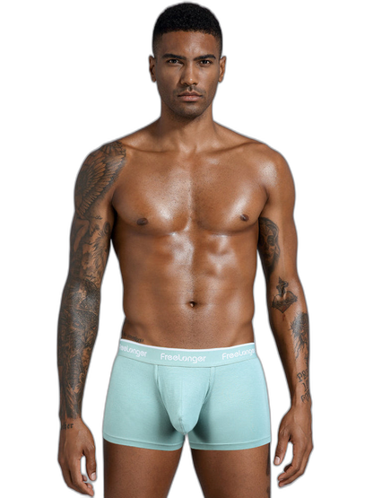 FreeLonger Men's Comfy Separate Big Pouch Trunks