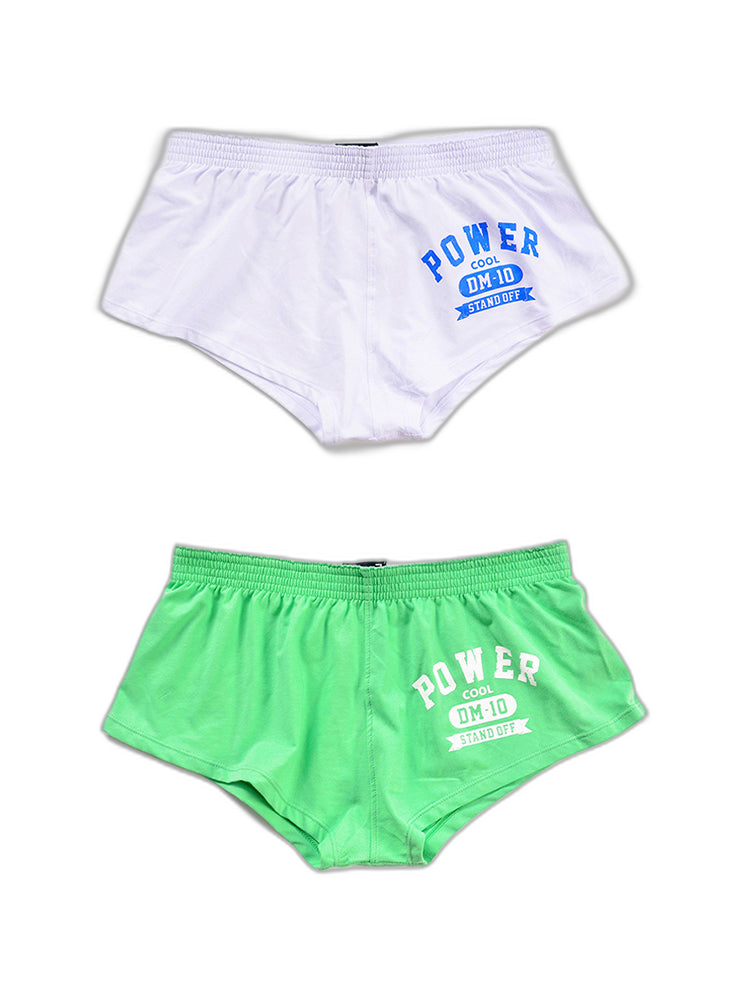 2-pack Men's DM Printed Lettering Low Waist Sexy Cotton Boxer Shorts