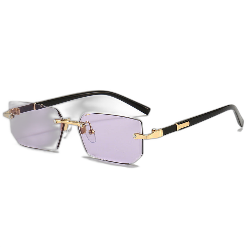 Squared Rimless Sunglasses
