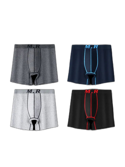 4 Pack Anti-Chafing High Elasticity Sports Boxer Briefs