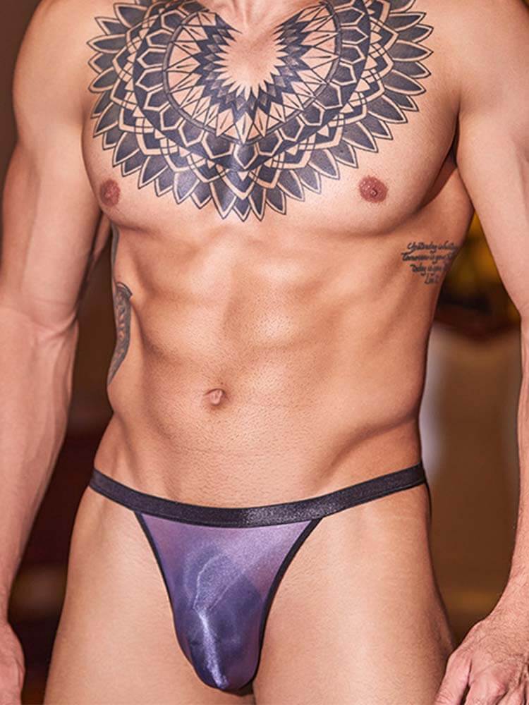Men's Silky Sheer Sexy Cutout Jockstrap
