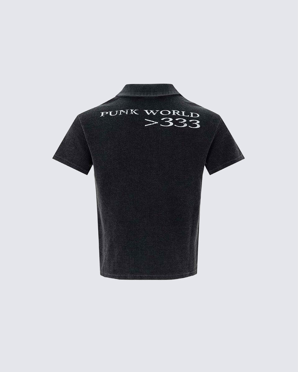 High Street Graphic Textured Washed New Polo T-Shirt
