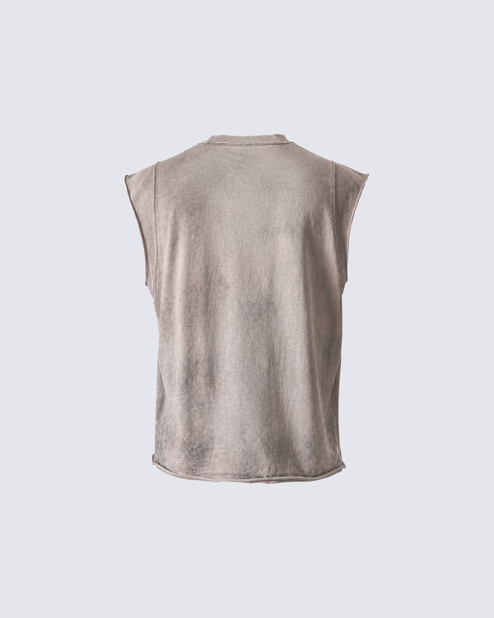 Printed Distressed Washed Loose Cropped NewTank Top