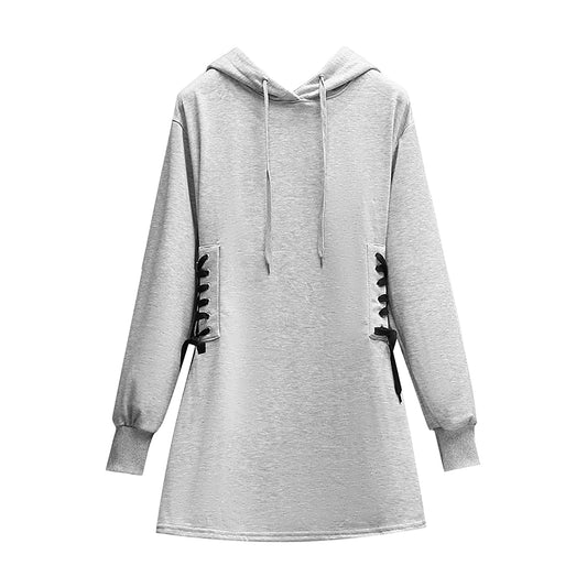 Solid Hoodie Dress