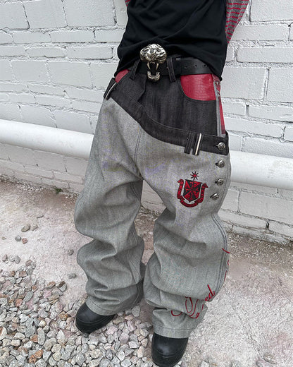 KIIKIO Y2K Asymmetric Jeans