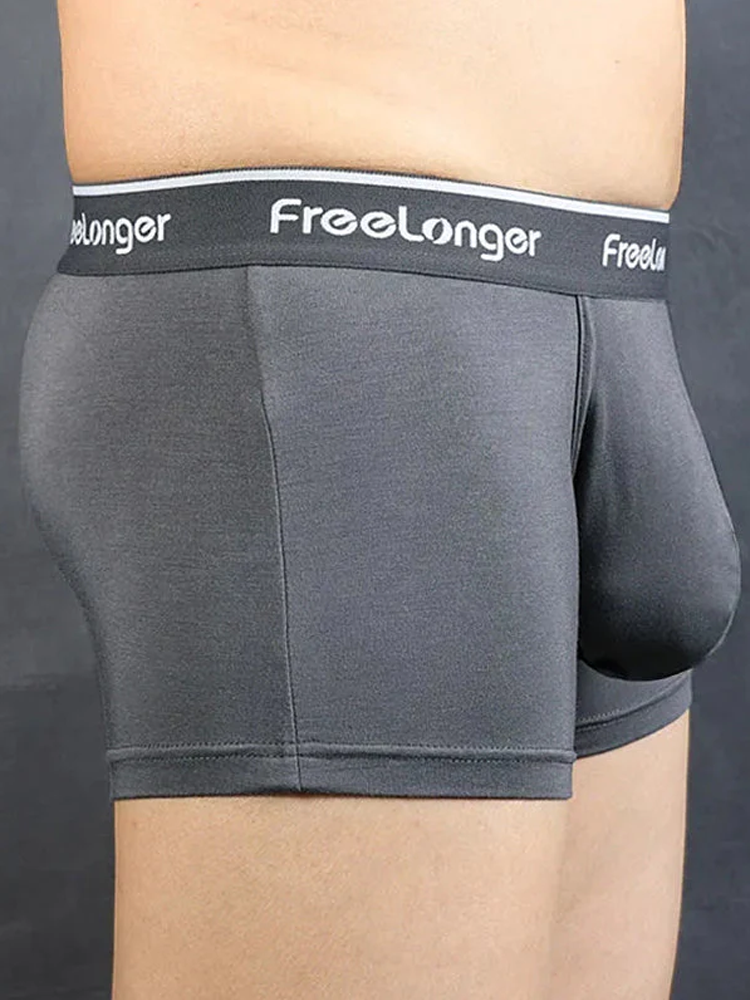 FreeLonger Men's Comfy Separate Big Pouch Trunks