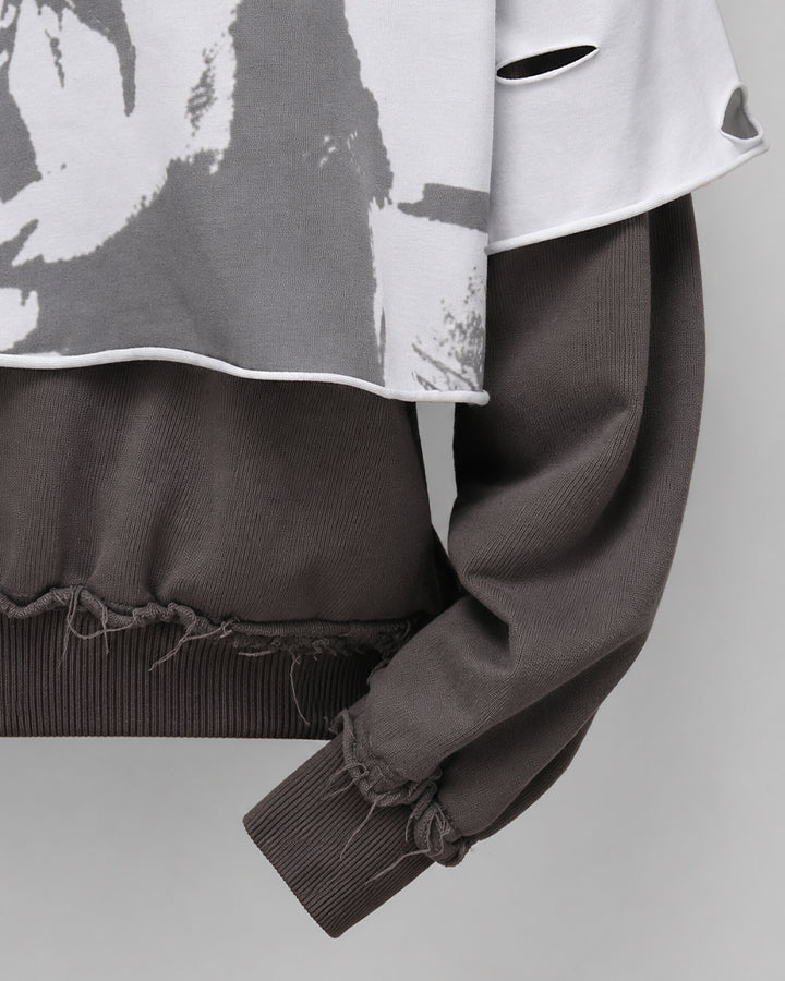 KIIKIO Grunge Layered Hoodie