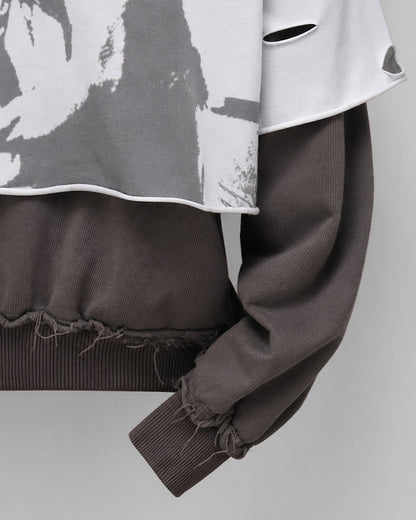 KIIKIO Grunge Layered Hoodie