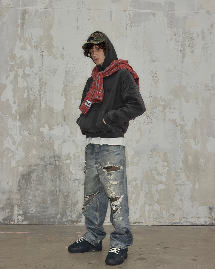 KIIKIO Y2K Star Graphic Flared Jeans