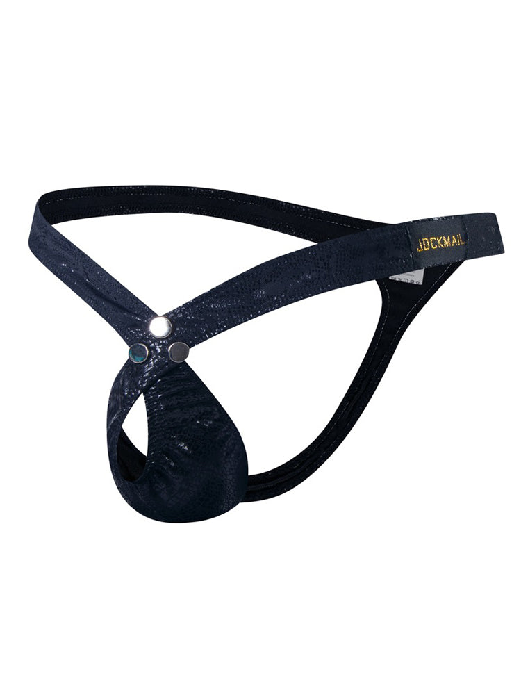 Jockmail High Stretch Snake Print Polyester Thongs